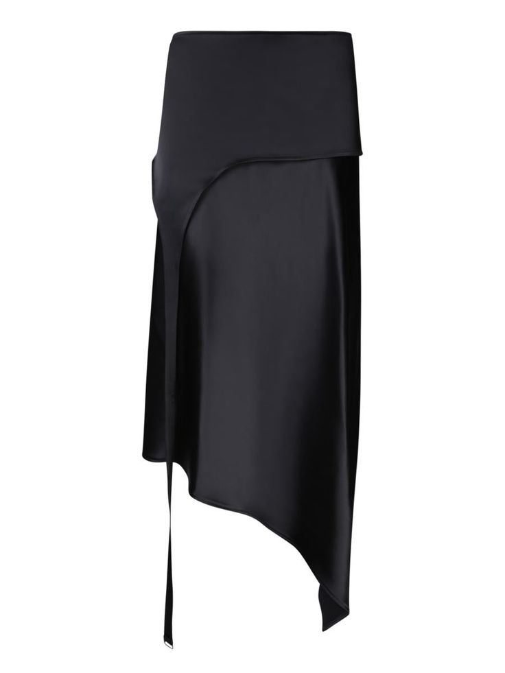 Find SSHEENA Skirts on Editorialist. Asymmetric design midi skirt with satin finish from SsheenaSatin finish. High waist. Concealed side zip fastening. High-low hem. Color: blackMaterial: 82% Triacetate, 18% Polyethylene Gallery Curator, Asymmetric Skirt, Wang Dress, Pleats Please Issey Miyake, Tailored Blazer, Asymmetrical Skirt, Asymmetrical Design, High Low Hem, Skirt Suit