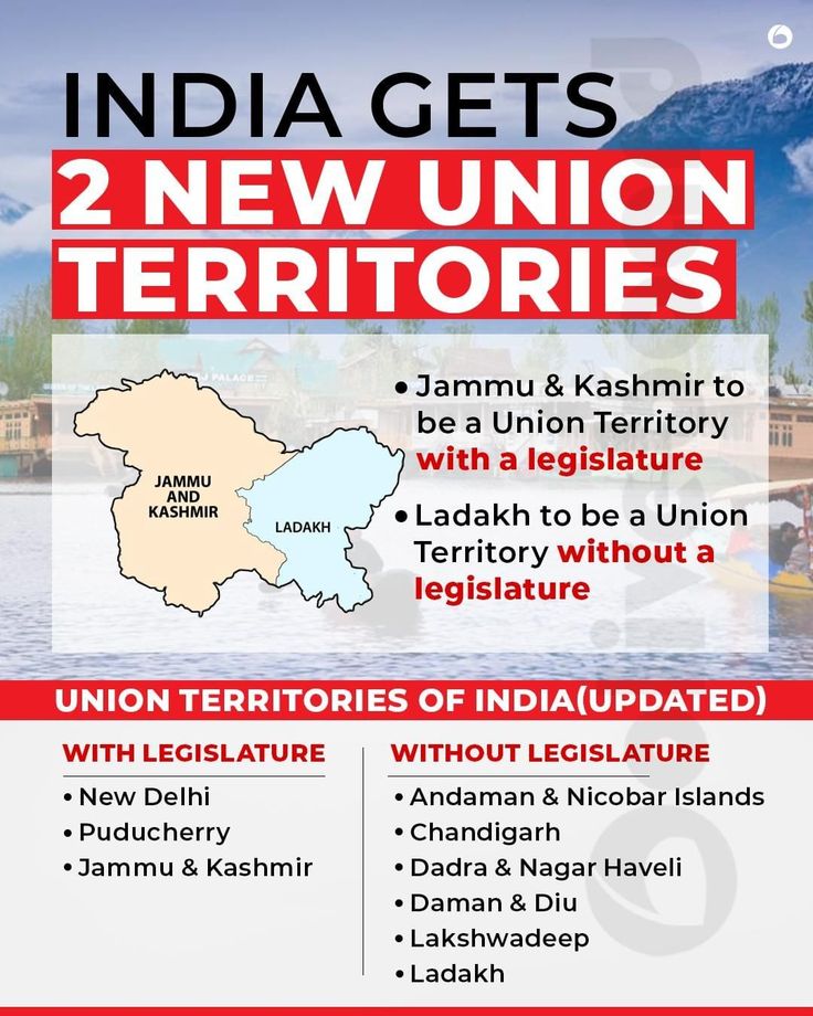 india gets 2 new union territorials, with the country's capital in red