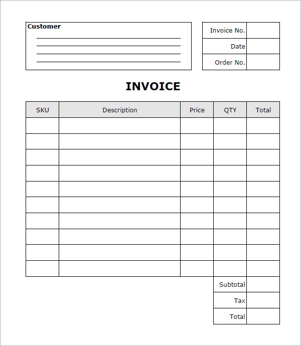 an invoice form is shown with the word invoice written on it