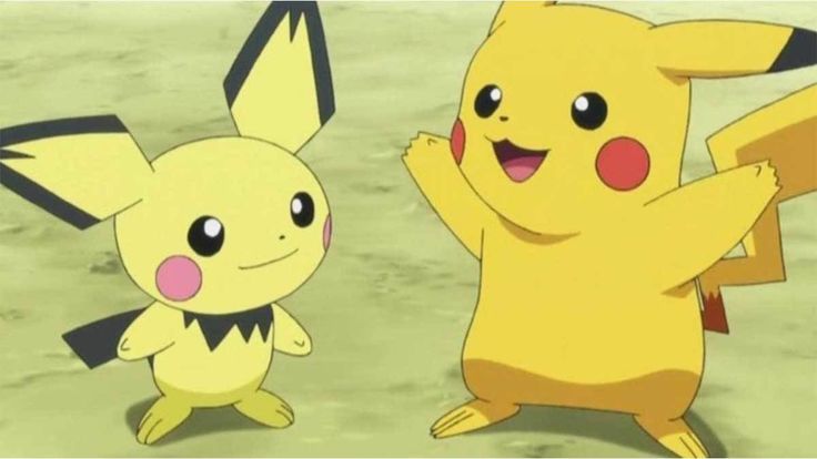 two pikachu standing next to each other