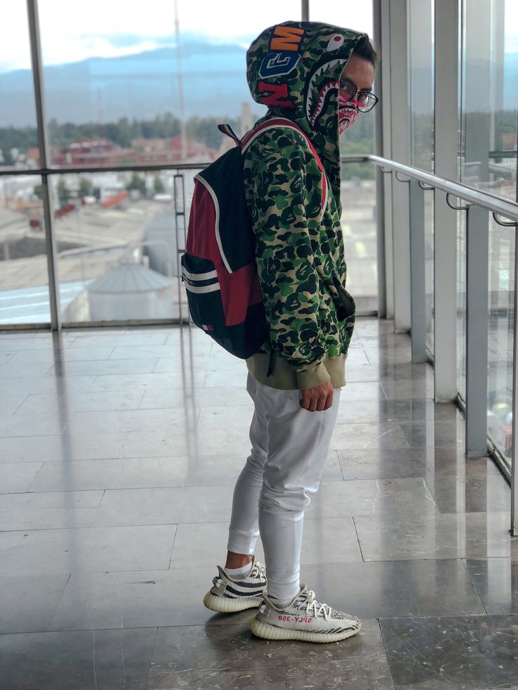 Outlandish Fashion, Bape Jacket, Bape Outfits, Streetwear Art, Techwear Fashion, Tomboy Outfits, Yeezy Boost 350 V2, 350 V2, Adidas Yeezy Boost 350