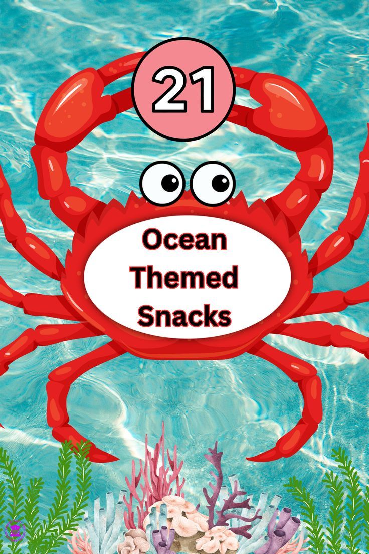 ocean themed snacks, Snacks For Under The Sea Party, Under The Sea Party Foods, Under The Sea Themed Party Food, Underwater Themed Party Food, Ocean Themed Party Snacks, Underwater Food Theme, Under Sea Party Food, Ocean Party Food Ideas, Under The Sea Birthday Party Food Ideas