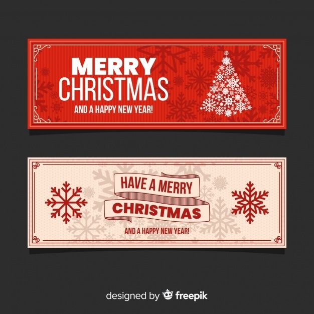 merry christmas and a happy new year banners