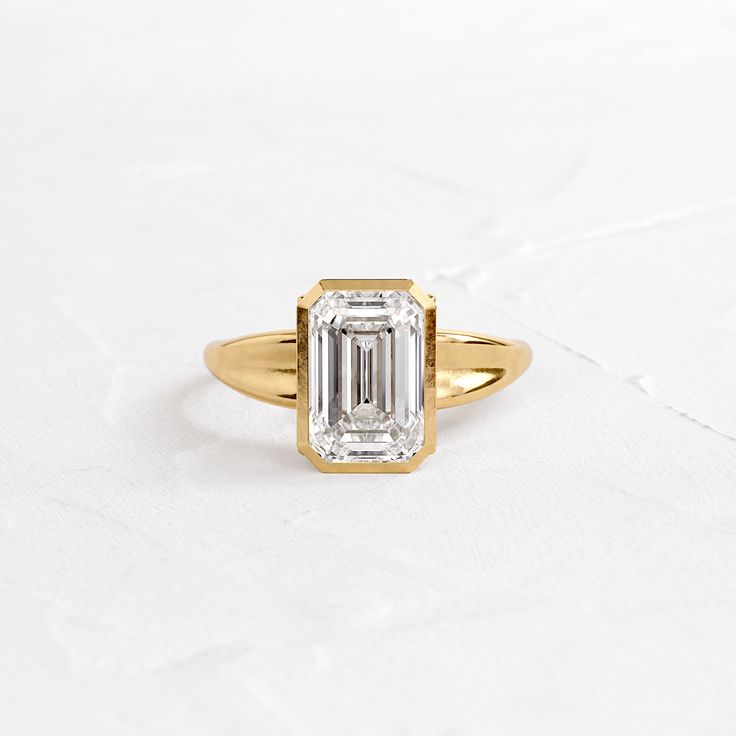 14k Yellow Gold Masculine Engagement Rings, Melanie Casey, Ring Emerald Cut, Emerald Engagement Ring Cut, Emerald Cut Diamond, Ring Emerald, Emerald Engagement Ring, Emerald Cut Diamonds, Customer Care