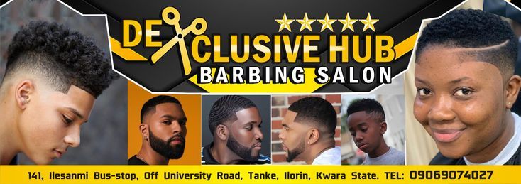 Banner Design for De Exclusive Hub Barbing Salon Barbing Salon Banner Design, Barbing Salon Flyer Design, Saloon Banner Design, Saloon Poster Design, Barbing Salon Design, Beauty Salon Marketing, Shop Banner Design, Salon Simple, Moto Wallpapers