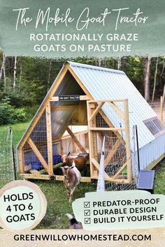 the mobile goat tractor has been designed to be used as a pet house for goats