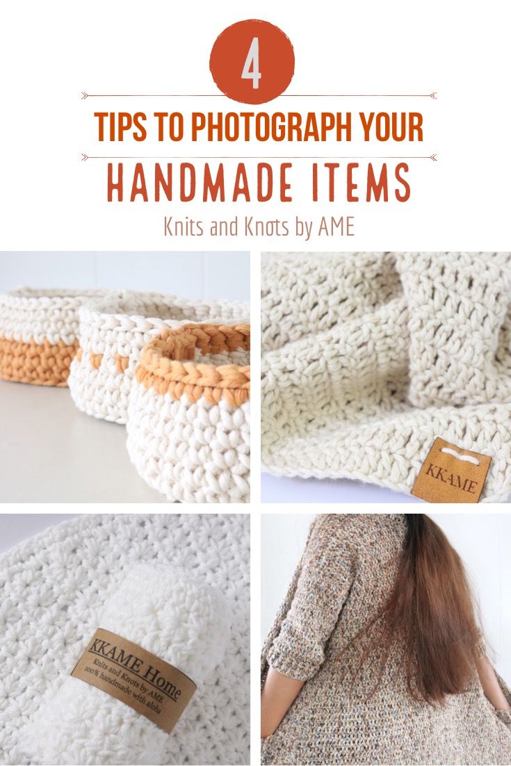 the instructions for how to crochet handmade items in 4 easy steps with pictures