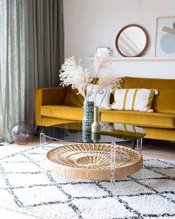 a living room filled with furniture and decor