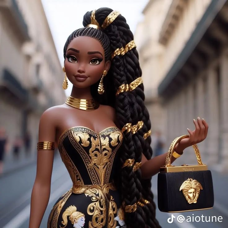 Afro Emoji, Black Bratz Doll, Brown Girls Makeup, Black Couple Art, Disney Princess Modern, Black Dolls, Beautiful Barbie Dolls, Black Love Art, Black Art Pictures