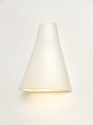 a white wall light on a white wall