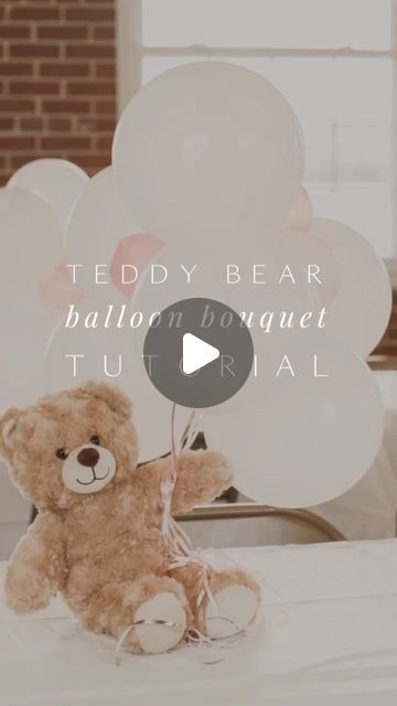 Gifts Table Baby Shower, Teddy Bear Floating With Balloons, Balloon Centrepiece Ideas, Bear Balloon Backdrop, Teddy Bear With Balloons Centerpiece, How To Make Teddy Bear Centerpieces, Balloon Centerpieces Baby Shower Boy, Vintage Teddy Bear Baby Shower Theme, Teddy Bear Party Theme