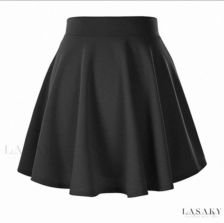 Lasaky - Essential Multi-Functional Skirt with Anti-Slip Elastic Band and A-Line Design in Solid Color for Casual and Stylish Look Skirt Diy, Time Clothes, Mini Skater Skirt, Skirt Tutorial, High Waisted Pleated Skirt, Diy Skirt, A Line Mini Skirt, Looks Black, Elegant Skirt