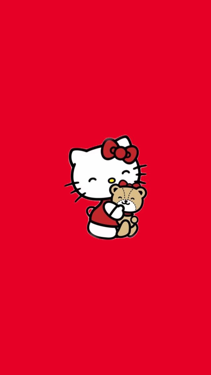 Red ~ hello kitty ~ colors ~ Friends Wallpaper, Pink Hello Kitty, Kitty Wallpaper, Hello Kitty, Kitty, Wallpapers, Pink, Red, Quick Saves