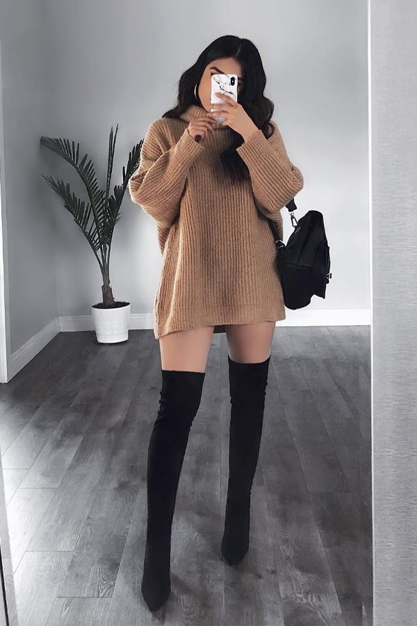 Rubi Ortiz - tricot de vestido - tricot - outono/INVERNO - street style Perfect Fall Outfit, Ideas Outfit, Inspo Outfit, Women Outfit, Cute Fall Outfits, Aesthetic Outfit, Mode Inspo, Sporty Outfits, 가을 패션