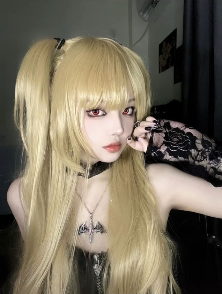 Misa Deathnote Cosplay, Deathnote Misa Cosplay, Misa Misa Cosplay, Misa Amane Makeup, Pp Couple Lucu, Misa Cosplay, Easy Anime Cosplay, 2000s Makeup Looks, Misa Amane Cosplay