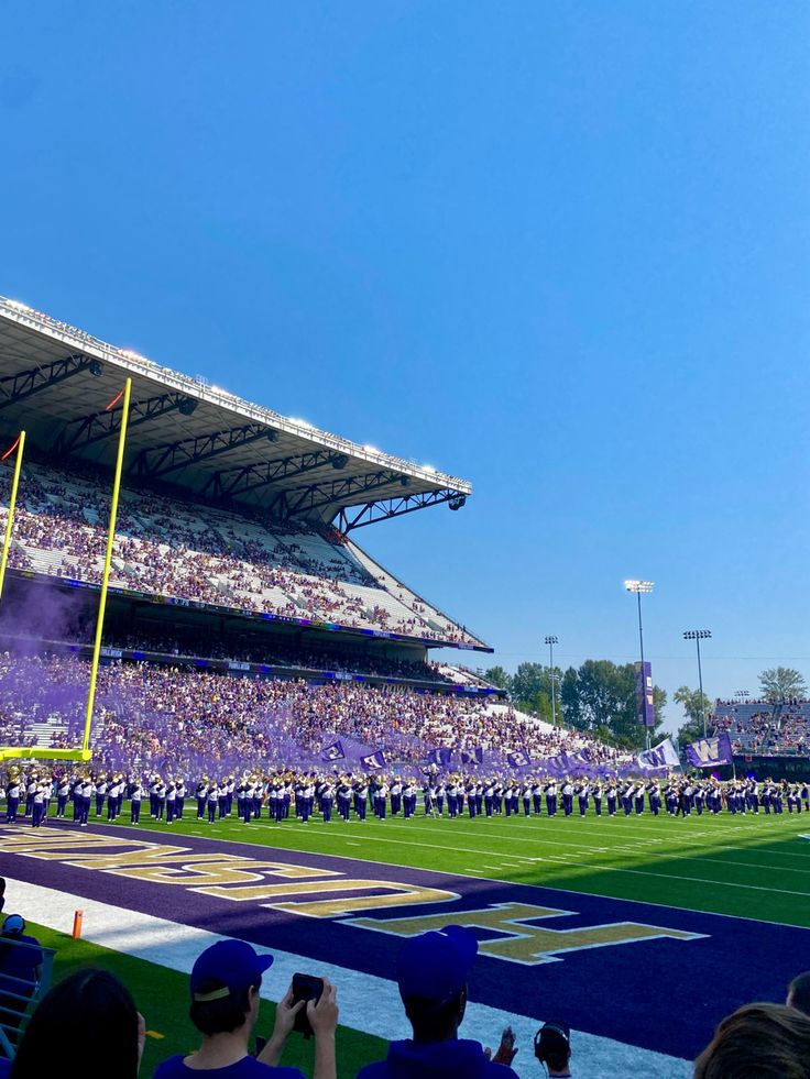 a football stadium filled with lots of people