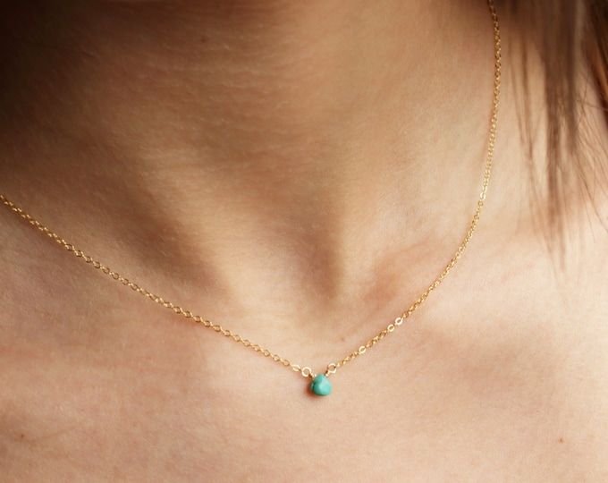 Turquoise Jewelry - Etsy Dainty Turquoise Necklace For Gift, Dainty Turquoise Pendant Necklace, Dainty Turquoise Gemstone Jewelry, Handmade Dainty Gold Turquoise Necklace, Dainty Gold Turquoise Necklace As Gift, Dainty Handmade Gold Turquoise Necklace, Dainty Gold Turquoise Gemstone Necklace, Elegant Gold Turquoise Necklace With Gemstone Beads, Gold Turquoise Gemstone Necklace In Dainty Style