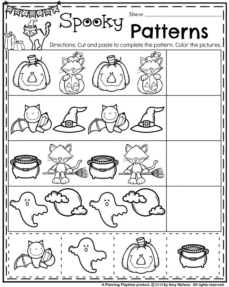 halloween themed worksheet for kids to practice spelling the word spooky patterns