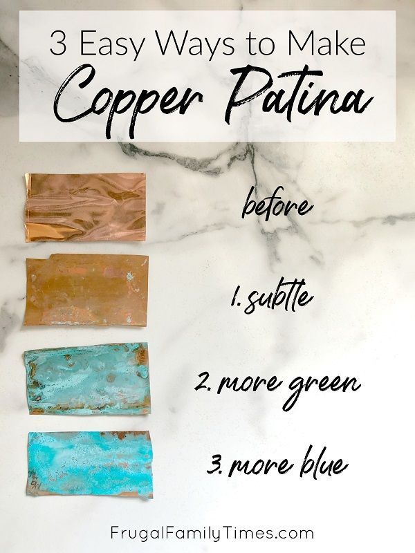 three easy ways to make copper patina