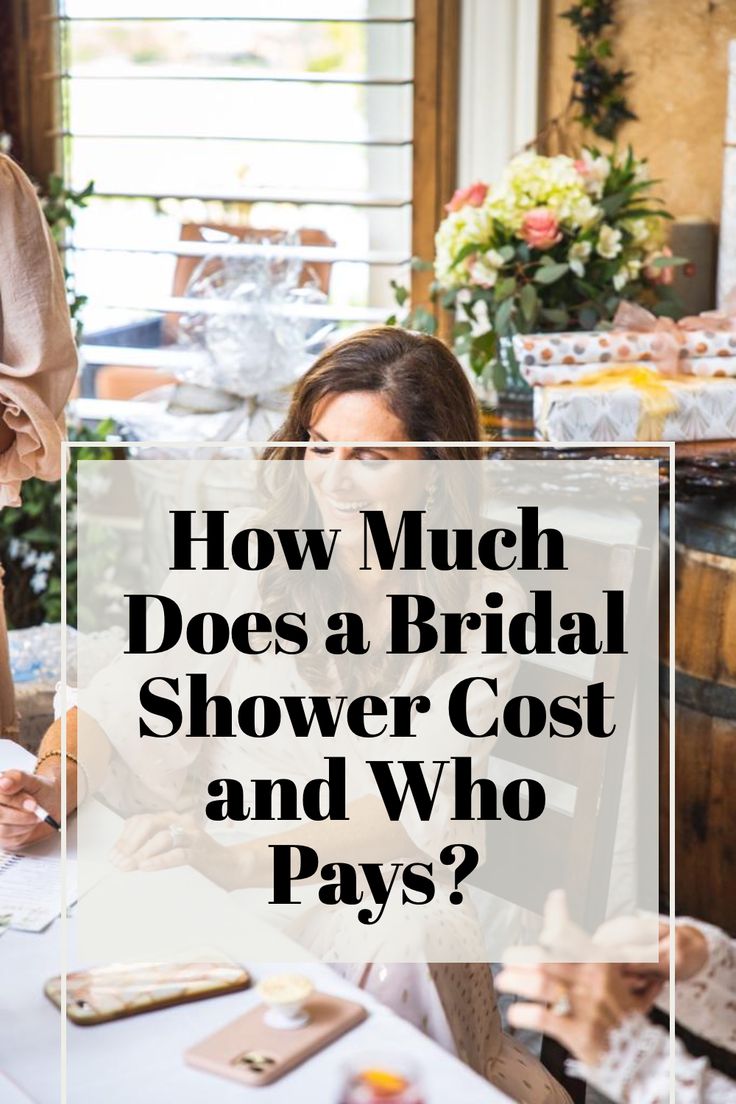 two women sitting at a table with the words how much does a bridal shower cost and who pays?