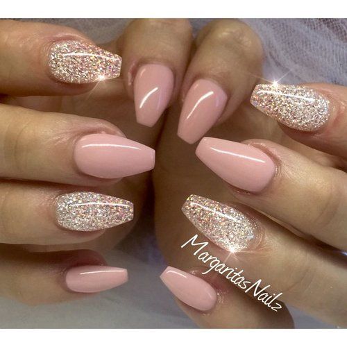 Gold Nail Designs, Pink Glitter Nails, Gold Nail, Nail Art Wedding, Nails Gel, Prom Nails, Fabulous Nails, Fancy Nails, Jamberry