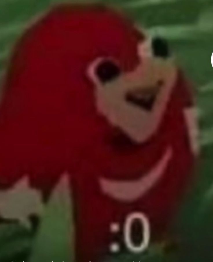 an animated image of a red bear with the number 0 on it's chest