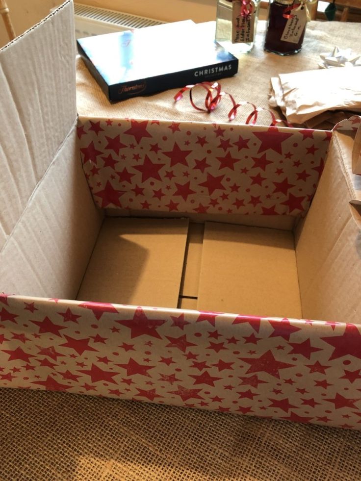 an open box sitting on top of a table