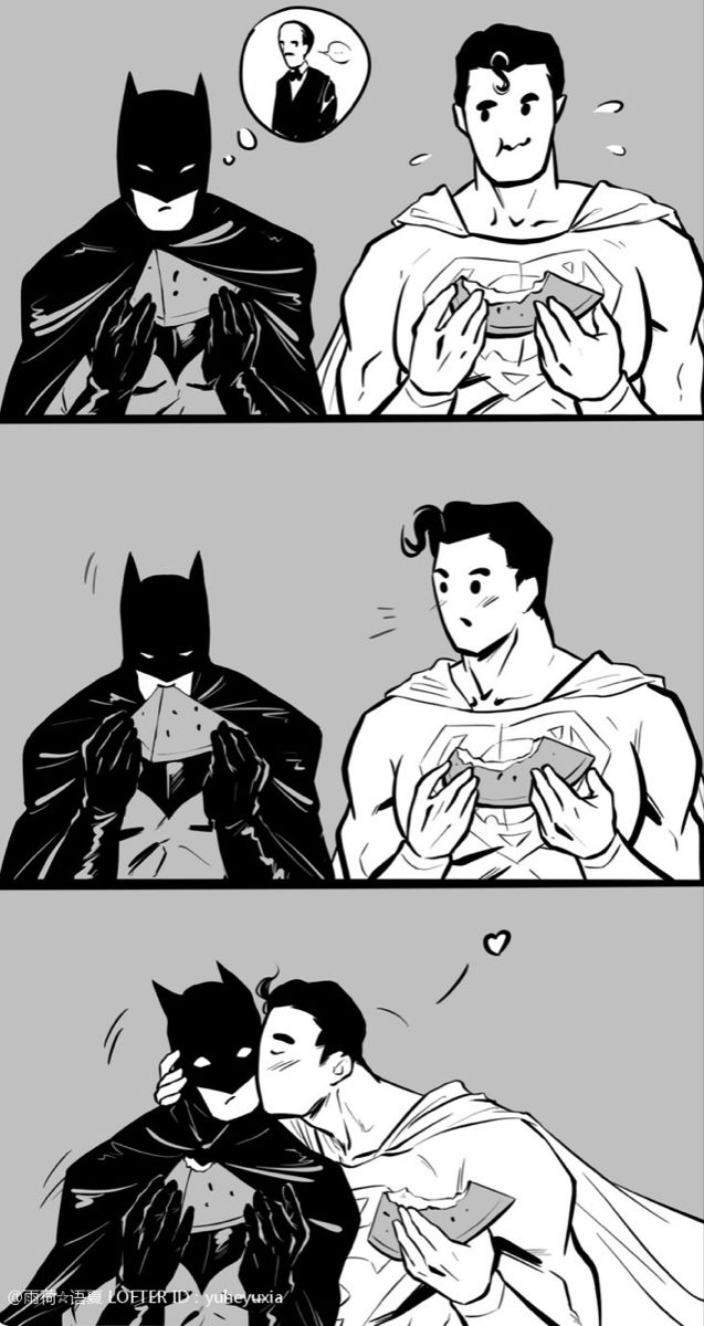 comic panels showing batman and superman's love for each other