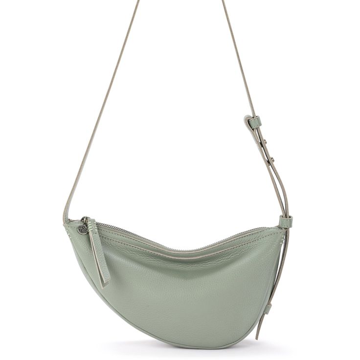 The Sak Tess Sling Bag - |Leather - Meadow| Versatile Crossbody Baguette Bag With Single Strap, Versatile Crossbody Baguette Bag With Single Shoulder Strap, Modern Crossbody Shoulder Bag With Single Strap, Versatile Crossbody Baguette Bag With Adjustable Strap, Functional Crossbody Hobo Bag With Adjustable Strap, Versatile Leather Shoulder Bag With Single Strap, Versatile Saddle Bag For Everyday Use, Modern Long Strap Satchel Shoulder Bag, Modern Satchel Shoulder Bag With Long Strap