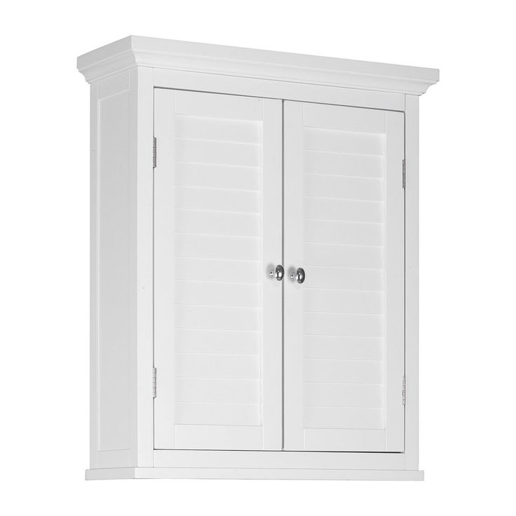 a white cabinet with two doors and drawers