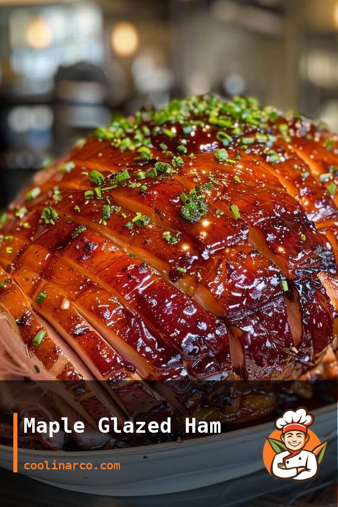 a large piece of meat on a plate with green garnish and seasoning