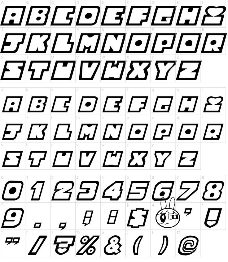 some type of font and numbers that can be used to spell out the alphabets