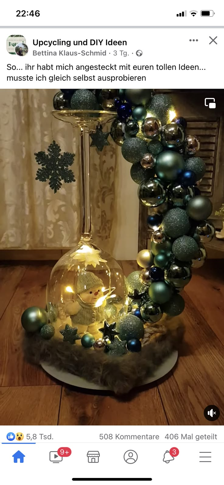 a christmas tree with lights and ornaments on it