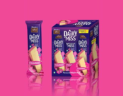 two boxes of dairy miss's are shown on a pink background with the same packaging