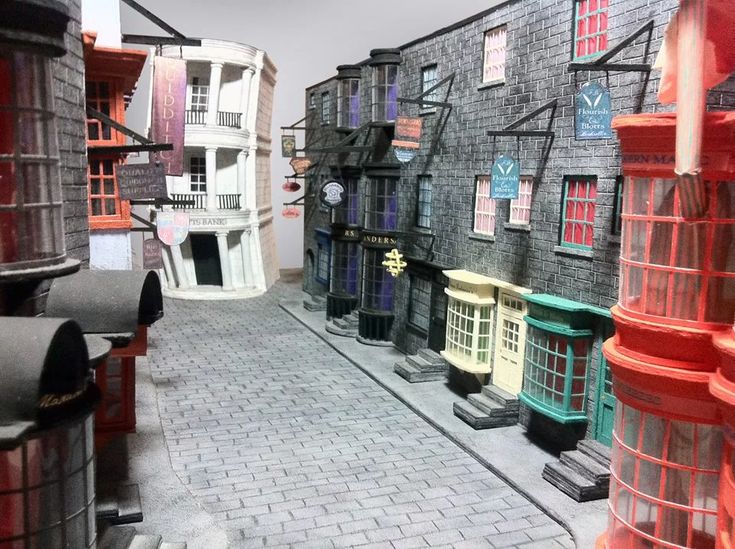 an image of a street that looks like it is made out of paper