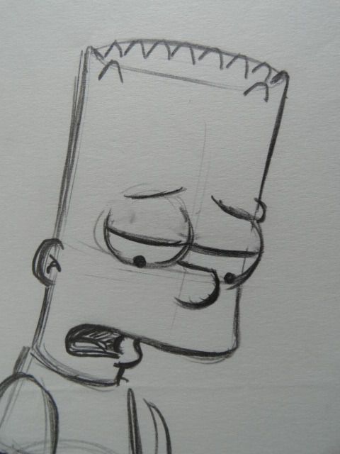 a drawing of the face of homer from the simpsons