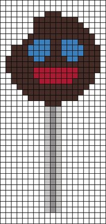 an image of a cross stitch pattern with a red, white and blue face