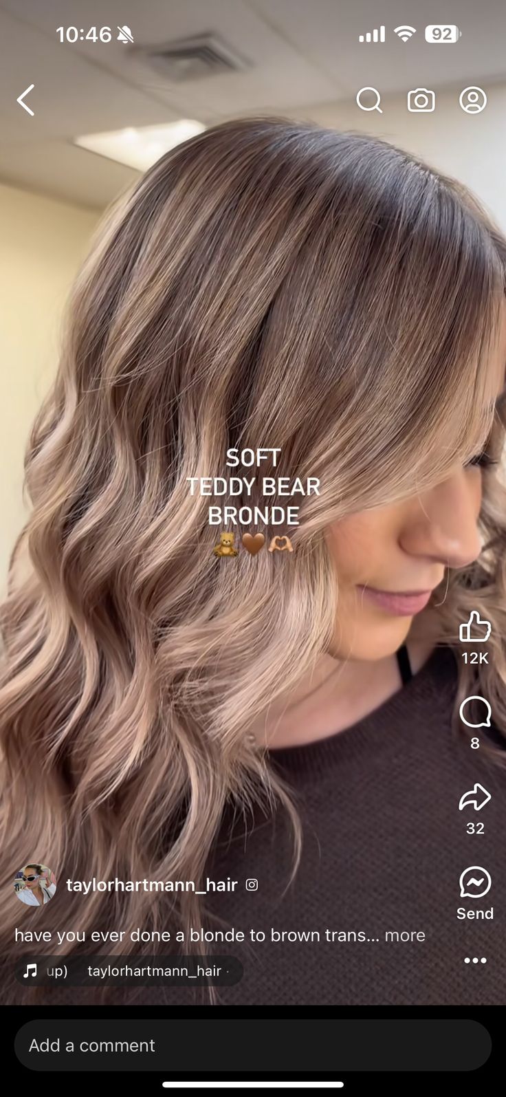 Teddy Bear Hair Color Blonde, Soft Beige Balayage, Teddy Bear Brunette Balayage, Blonde Highlights Ideas For Brunettes, Going Back Natural Hair Color, Fall Brown Blonde Hair, Level 8 Hair Color With Highlights, Brown Or Blonde Hair, Hair Ideas For Pale Skin And Blue Eyes