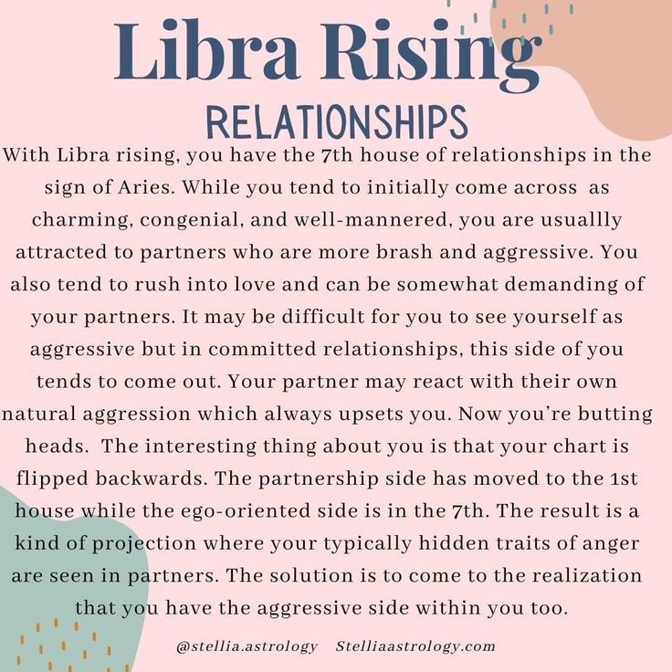 a pink and blue poster with the words libra rising on it