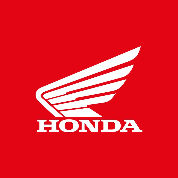 the honda logo on a red background with white wings and letters that read'honda '