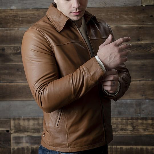 Introducing Brown Washed-Off Leather Trucker Jacket – a masterful fusion of rugged sophistication and timeless style. Crafted for the discerning man who appreciates quality, this jacket stands as a testament to the artistry of leather craftsmanship. The brown washed-off color is not merely a hue; it's a narrative etche Distressed Brown Fitted Rugged Outerwear, Fitted Rugged Distressed Brown Outerwear, Classic Distressed Brown Leather Biker Jacket, Rugged Brown Leather Jacket With Leather Lining, Fitted Distressed Brown Outerwear, Classic Fitted Vintage Brown Outerwear, Masculine Fitted Leather Jacket, Classic Vintage Brown Leather Outerwear, Rugged Leather Jacket With Leather Lining