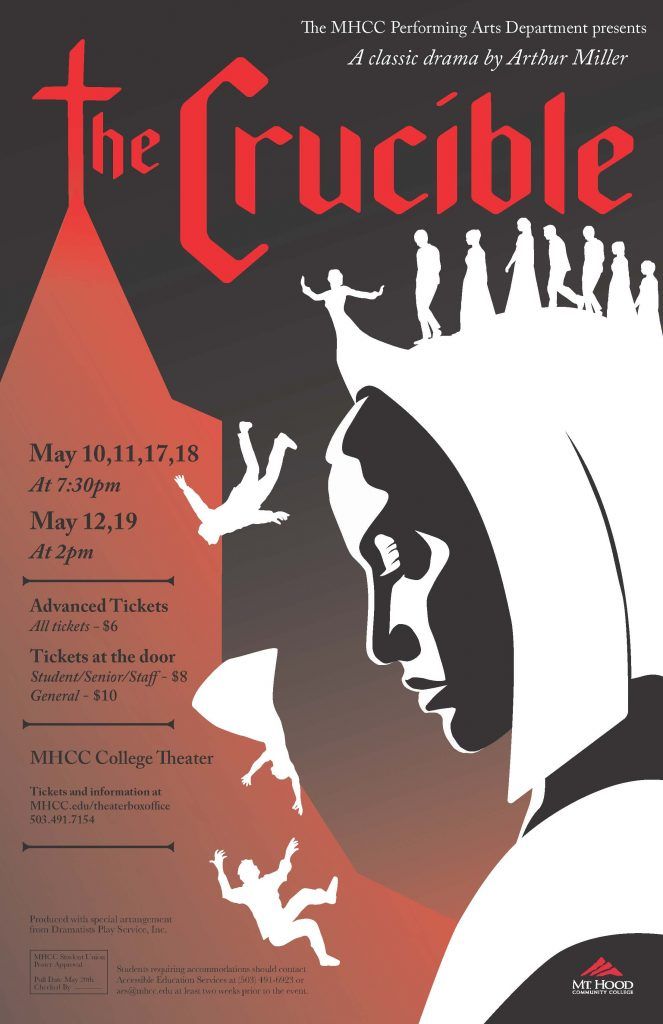 a poster for the cruciclee, with an image of a man's head