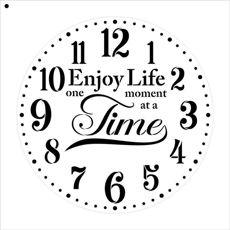 a black and white clock with the words,'12 21 enjoy life one moment at a