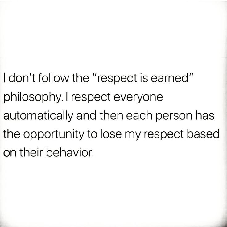 an image of a quote that says i don't follow the respect is learned