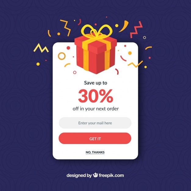 a gift card with an image of a present on it and the text 30 % off