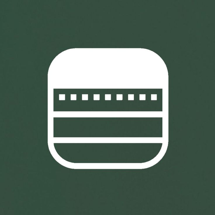 a green background with a white square icon on the bottom right corner and horizontal lines in the middle