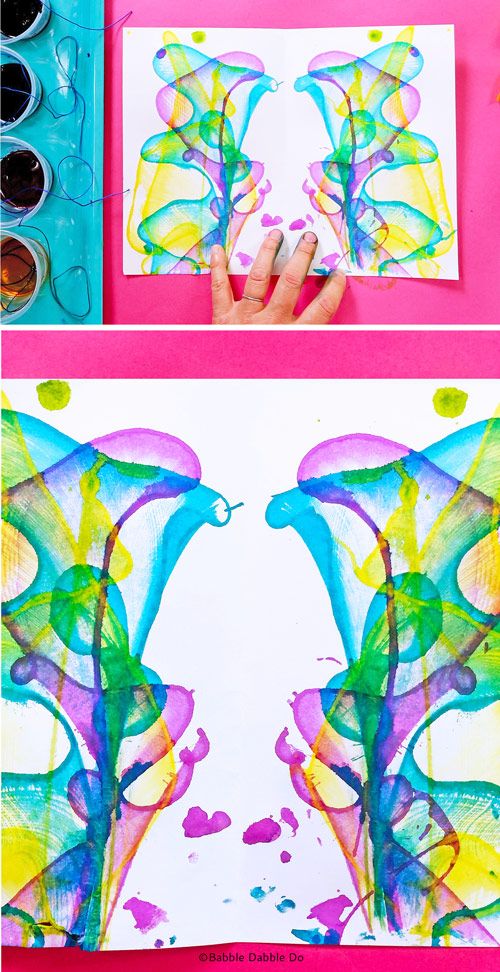 art project for kids using watercolors and paper