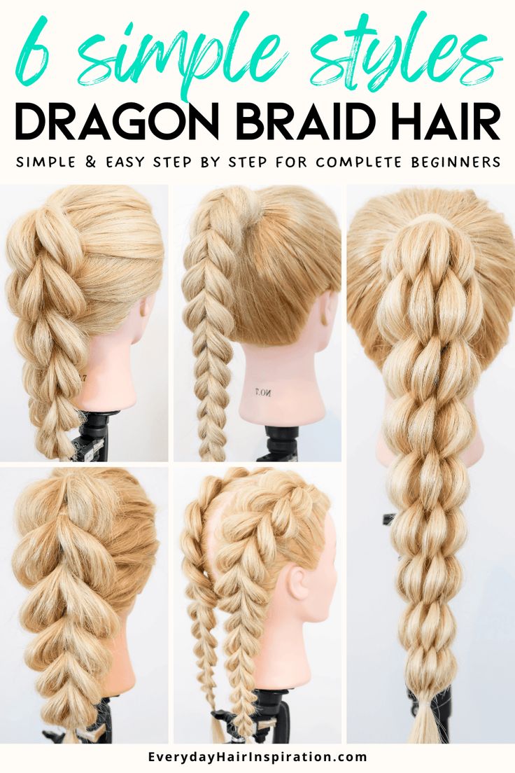 Learn how to do 6 beautiful dragon braid hairstyles step by step for beginners! Fake dutch braids perfect for summer! Dragon Braid Hairstyles, Beginner Hairstyles, Easy Braids For Beginners, Hairstyles For Beginners, Braids For Beginners, Dragon Braid, Braiding Hairstyles, Hair Projects, Braiding Your Own Hair