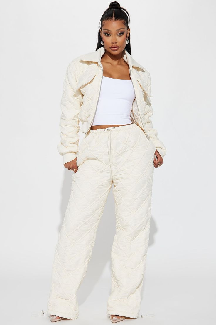 Cream Fashion, Sweater Pants, Pant Set, Zipper Hoodie, Straight Leg Pants, Matching Sets, Fashion Nova, Pants Set, Oatmeal