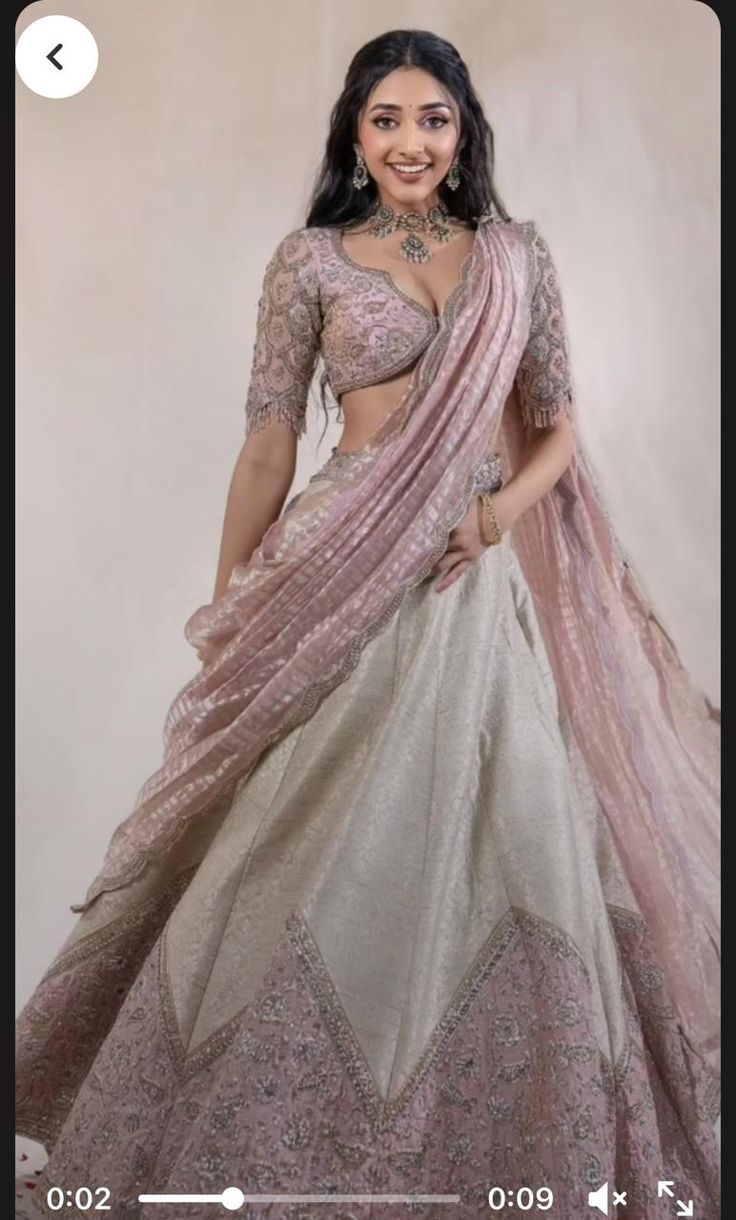 Beautiful Half Sarees, Shadi Saree For Bride Sister, Engagement Saree Bride, Engagement Bride Outfit Indian, Engagement Looks For Indian Bride In Lehenga, Engagement Outfits For Indian Bride, Bridal Dupatta Draping Styles Indian, Engagement Lehenga For Bride Indian, Engagement Lehenga Look